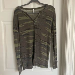 Z Supply Camo Waffle Shirt